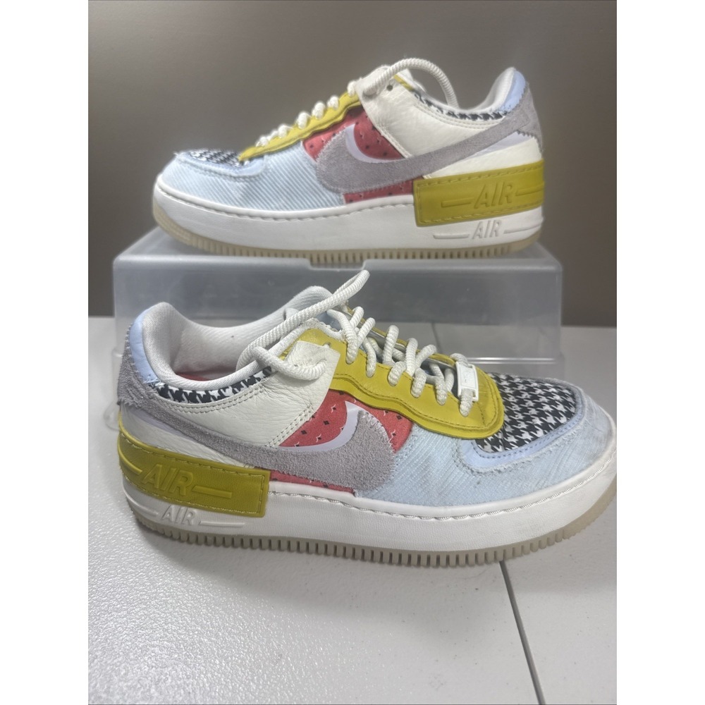 Nike Air Force 1 Shadow Patchwork Shoe Women US 8 Multicolor Sneakers DM8076-100